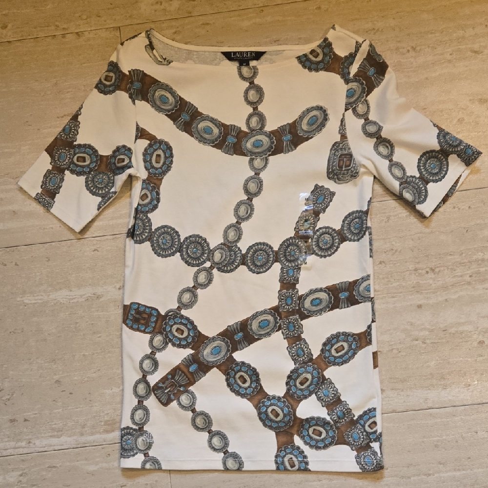 Lauren Ralph Lauren Black Label Western Belt Design Tee
